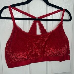 Red Velvet & Lace Bralette